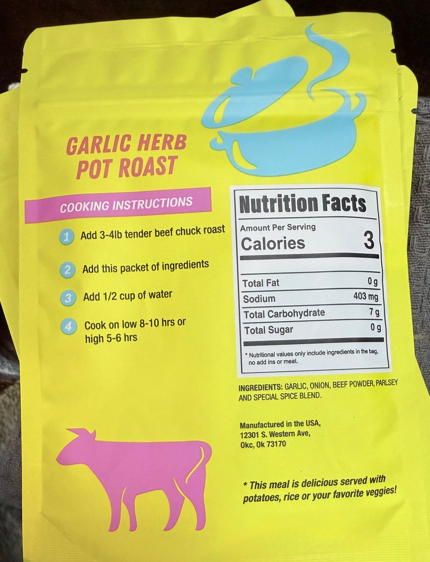 Crockstar-Garlic Herb Pot Roast